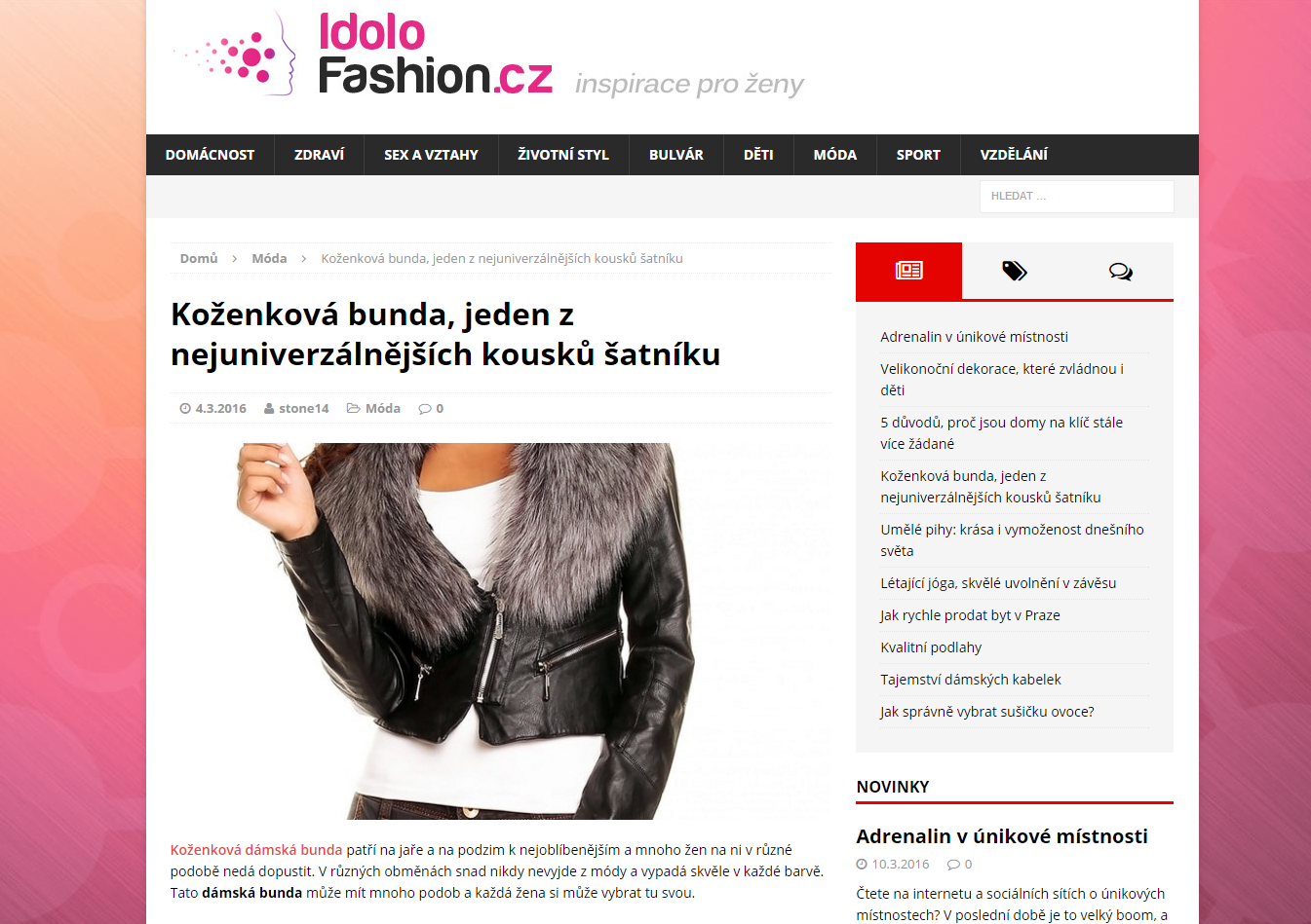 Náhled webu idolofashion.cz